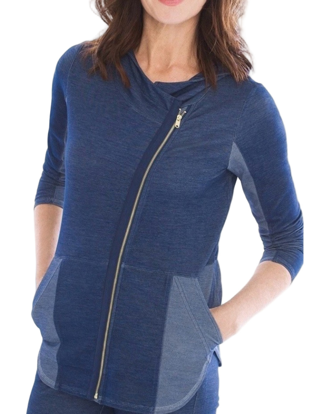 27. WOMENS CHICO’S ZENERGY 3/XL DETAIL JACKET
